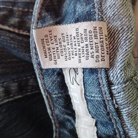 Chico's platinum blinged pockets dark stretchy jeans size 0.5 (6) - Picture 7 of 8